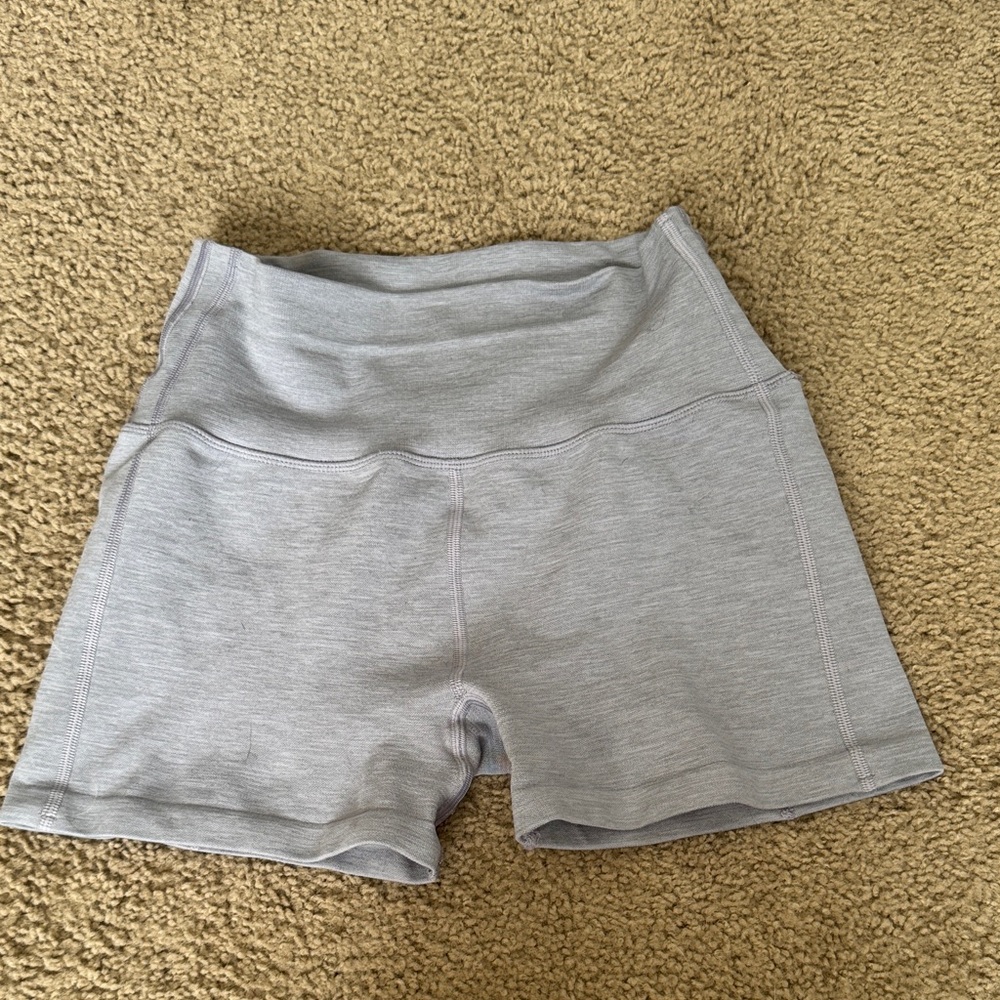 Gray High-Waist Women’s Active Shorts